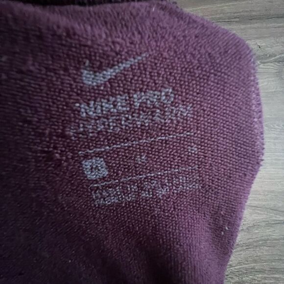 Nike Pro Hyperwarm purple tights active leggings run jog gym sz Medium - Picture 7 of 7